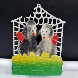 Poodles Vintage 1950s German Die Cut